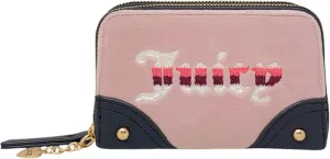 Juicy Couture Women's Medium Double Zip Around Wallet (Dusty Blush/Chocolate)