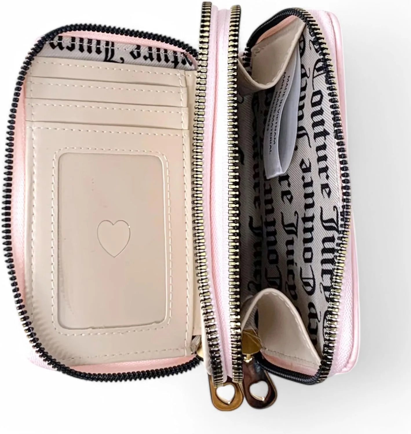 Juicy Couture Women's Medium Double Zip-Around Wallet (Flawless Powder Blush)