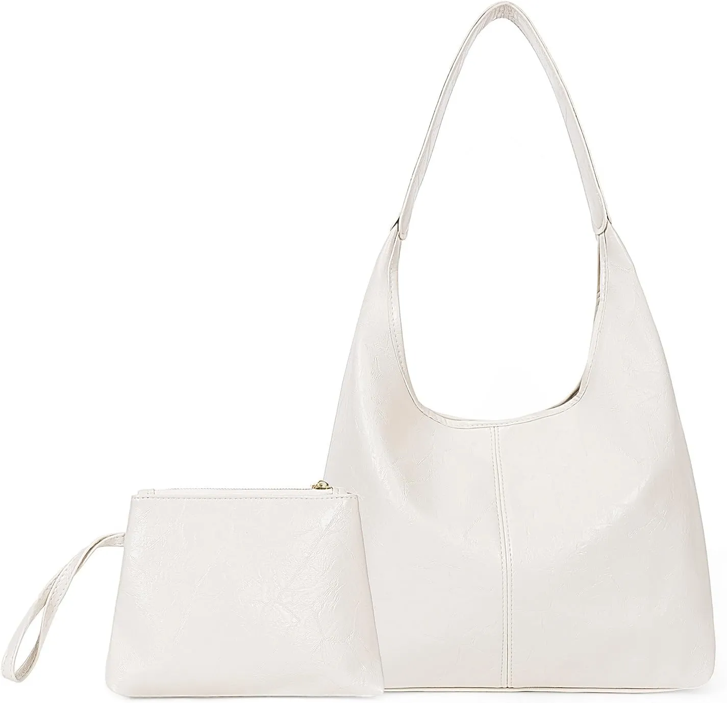 Juoxeepy Leather Tote Bag Women Hobo Handbag Faux Leather Shoulder Bag College Tote Bag Fall Purse for Work Travel