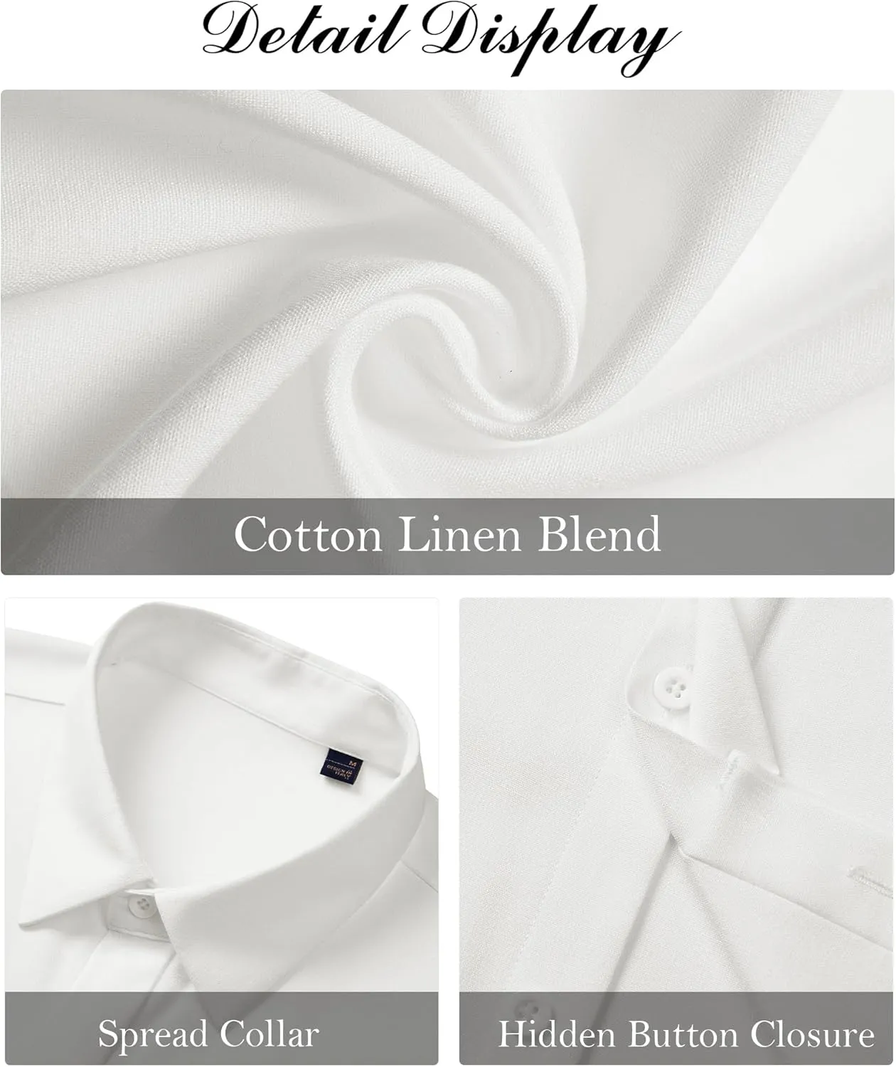 J.VER Men's Linen Shirts Casual Short Sleeve Button Down Shirt Beach Summer Vacation Holiday Wedding Cotton Tops