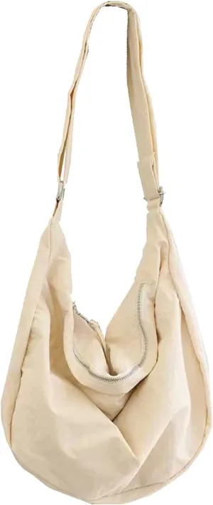 KARRESLY Nylon Crescent Crossbody Bag for Women Men Casual Tote Handbag