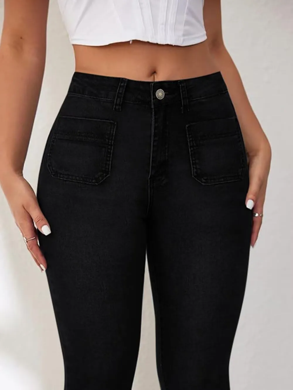 KDF Flare Jeans for Women Women's Bootcut Bell Bottom Jeans High Waisted Stretch Slimming Bell Bottoms Jeans