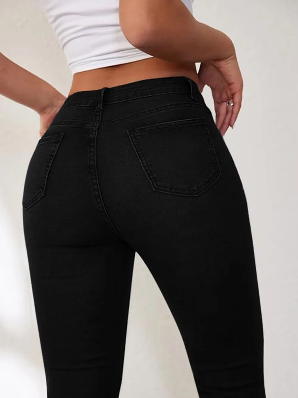 KDF Flare Jeans for Women Women's Bootcut Bell Bottom Jeans High Waisted Stretch Slimming Bell Bottoms Jeans