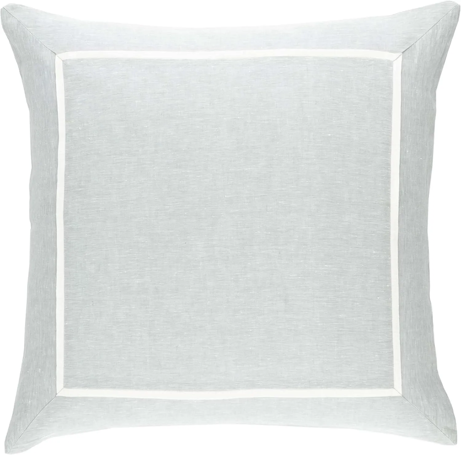 Keaton Linen Sky Sham, Euro Size, Sky Blue/Blue Solid Pattern