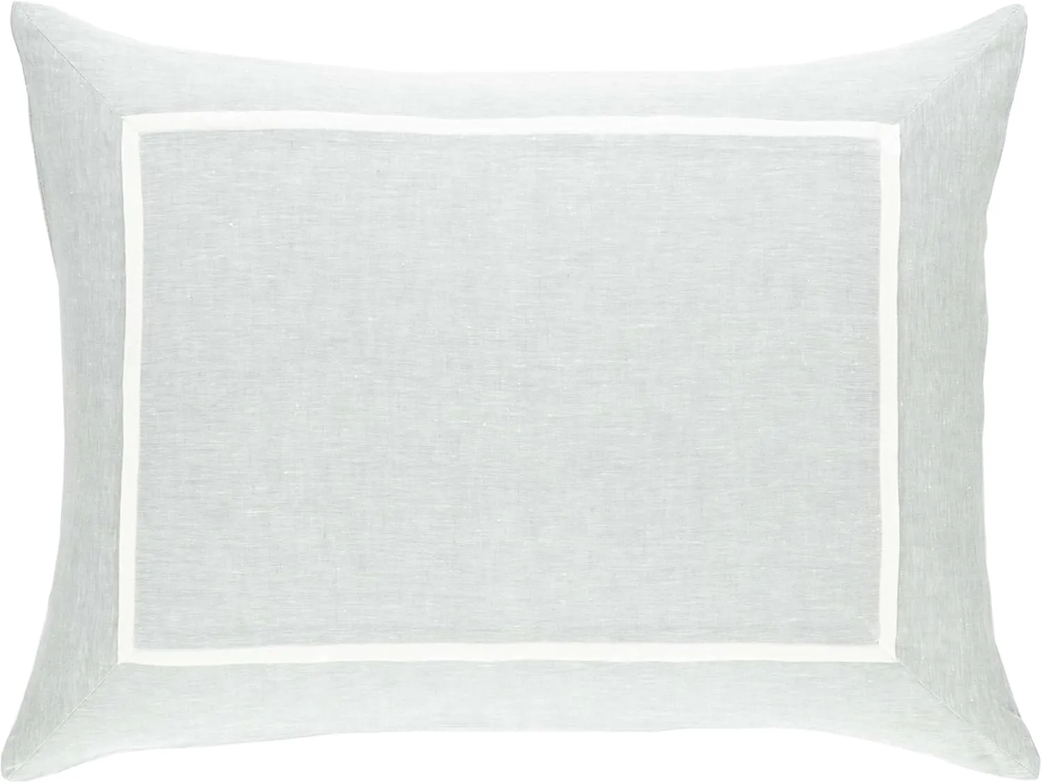 Keaton Linen Sky Sham, Euro Size, Sky Blue/Blue Solid Pattern