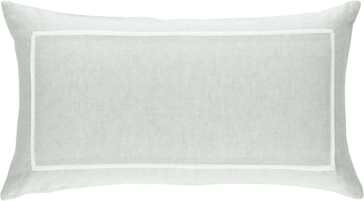 Keaton Linen Sky Sham, Euro Size, Sky Blue/Blue Solid Pattern