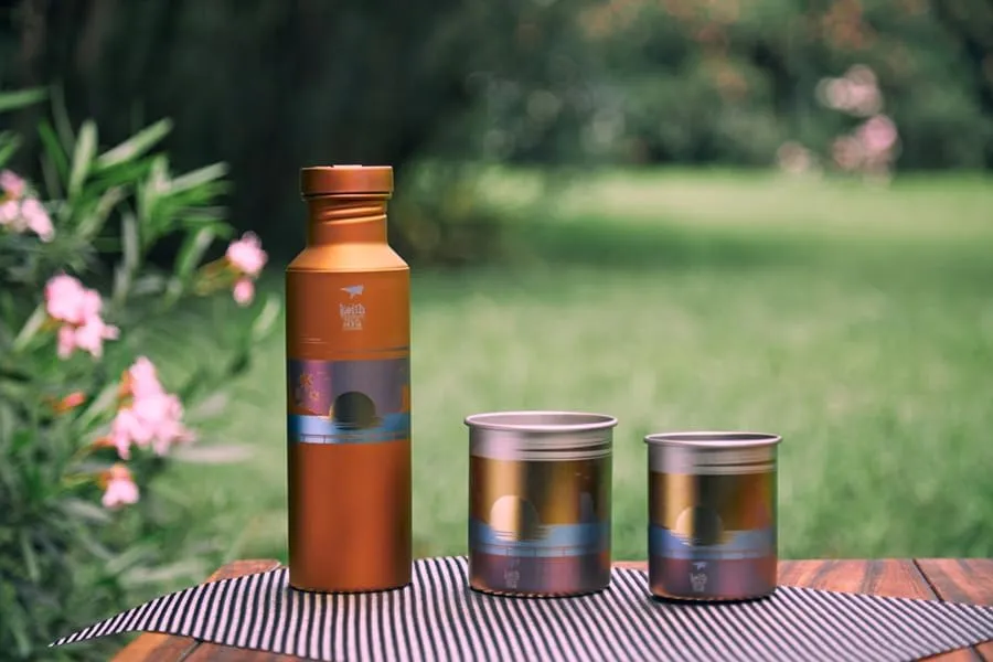 Keith Titanium Artistry Collection: Artisan Bottle and Mug Series (Ti3530 Artisan Sunset Glow Bottle)