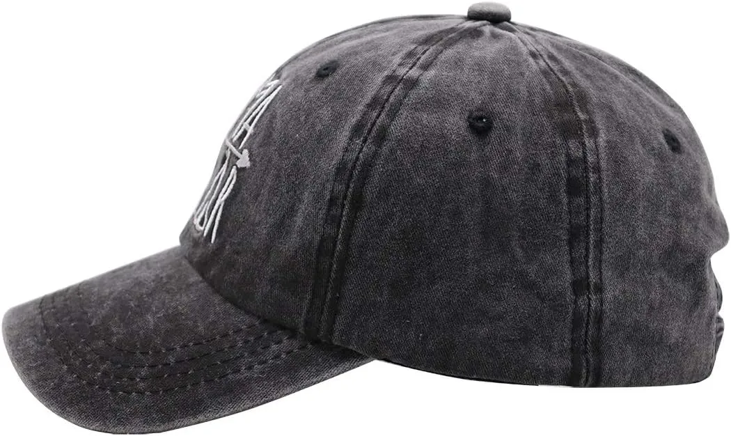 KKMKSHHG Unisex Mama Bear Denim Hat Adjustable Washed Dyed Cotton Dad Baseball Caps