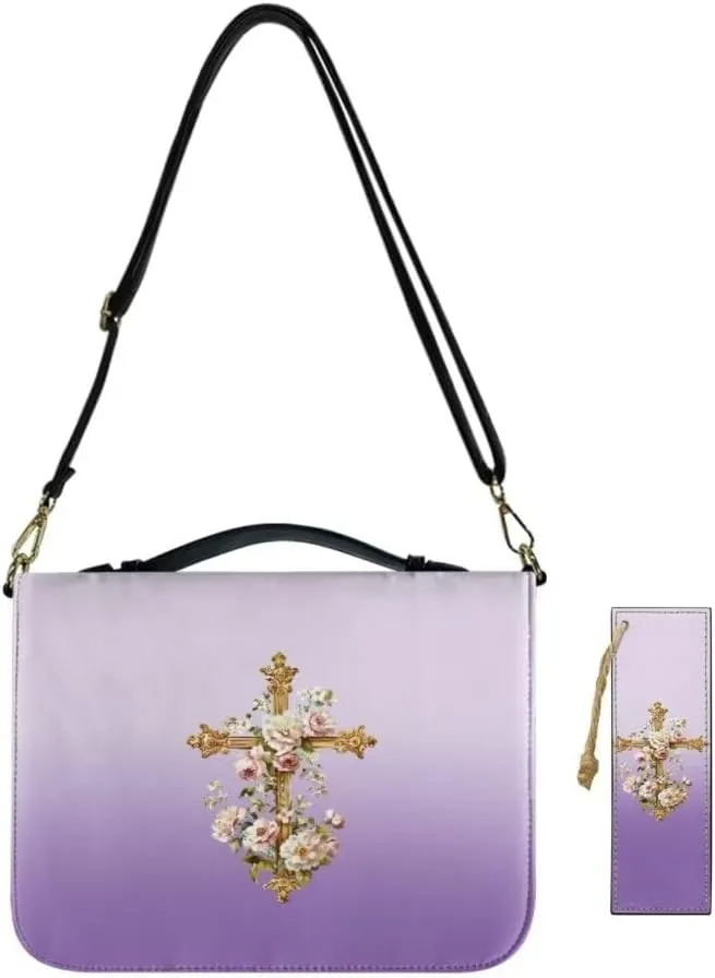 Kuiaobaty Bible Cover Protection Large Capacity Bible Carrying Bag PU Leather Bible Cover