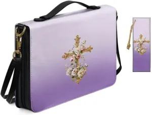Kuiaobaty Bible Cover Protection Large Capacity Bible Carrying Bag PU Leather Bible Cover