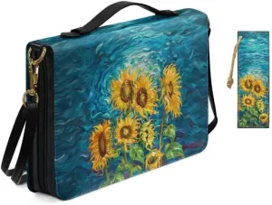 Kuiaobaty Bible Cover Protection Large Capacity Bible Carrying Bag PU Leather Bible Cover