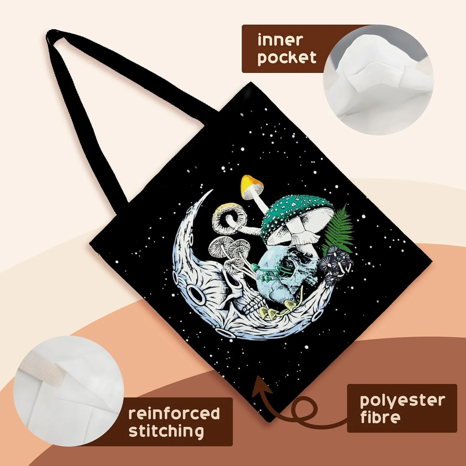 Kunlisa Dead Moth Tote - Goth Bag for Women