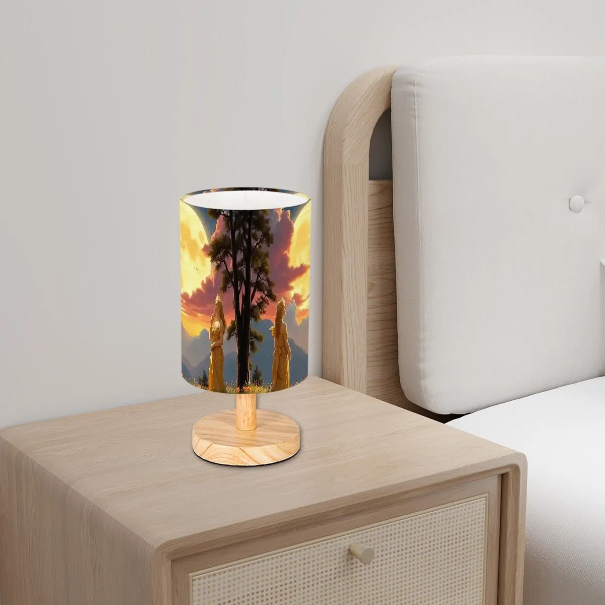 Ladies of the Moon Cylindrical Table Lamp