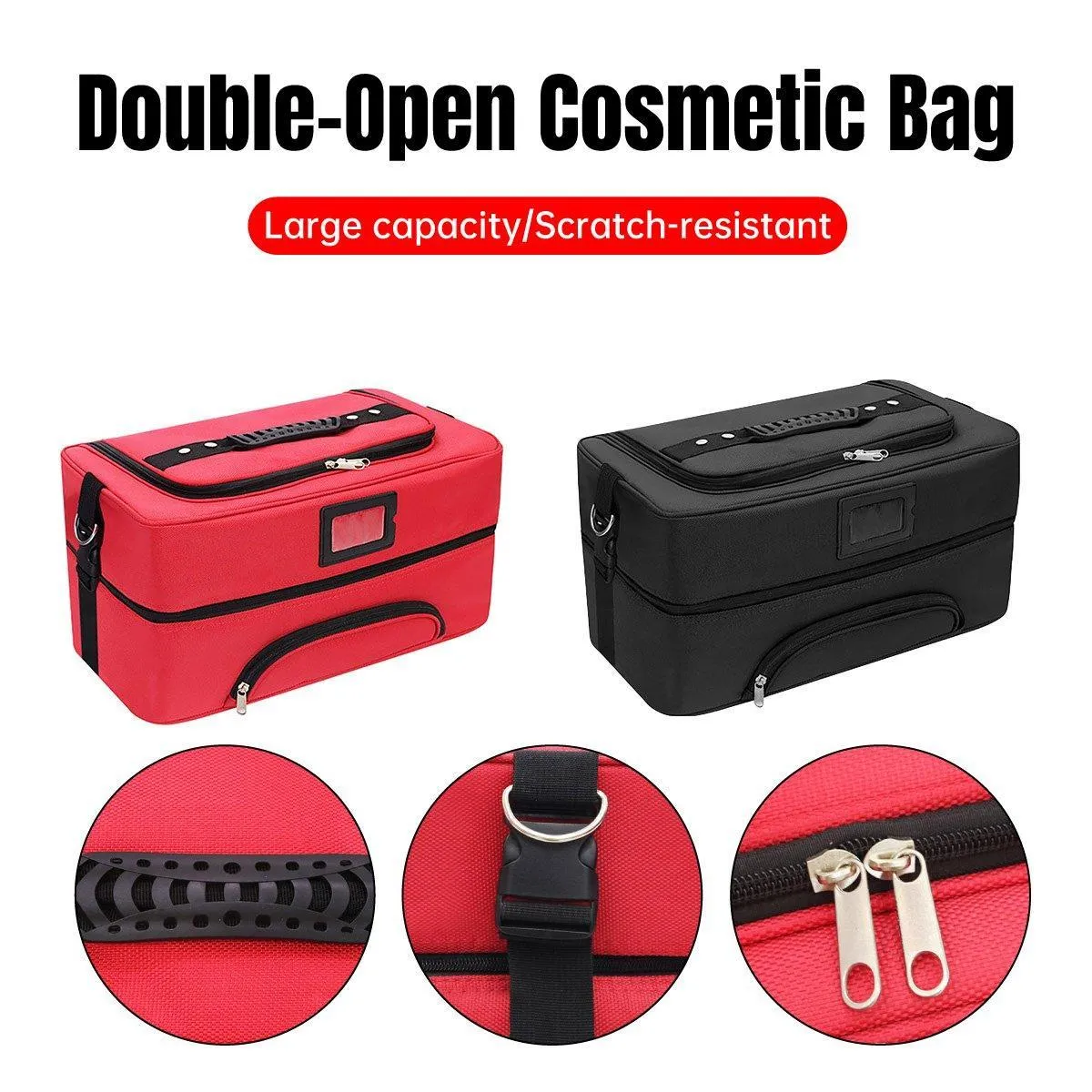 Large Capacity Multi Layer Portable Makeup Bag Multi Functional Beauty Toolbox