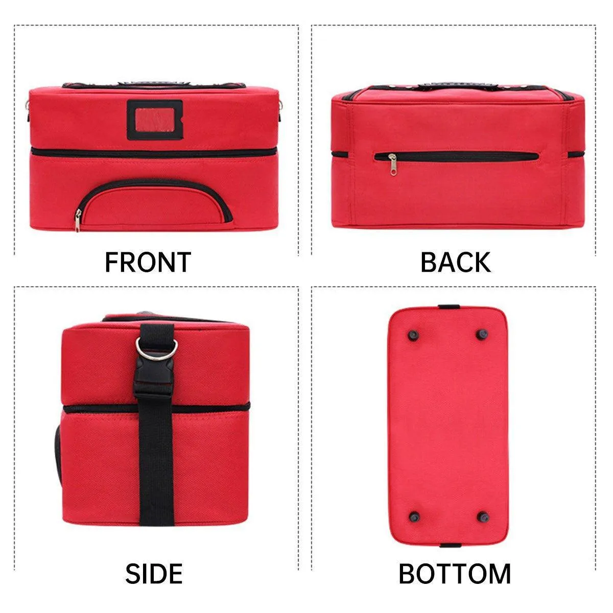 Large Capacity Multi Layer Portable Makeup Bag Multi Functional Beauty Toolbox