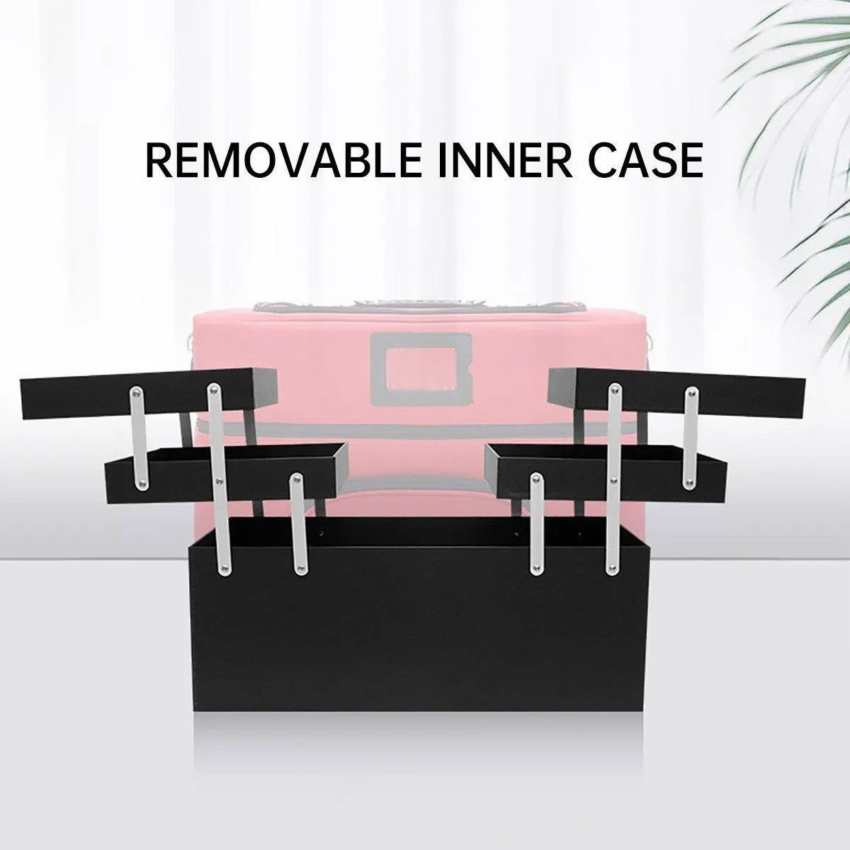 Large Capacity Multi Layer Portable Makeup Bag Multi Functional Beauty Toolbox