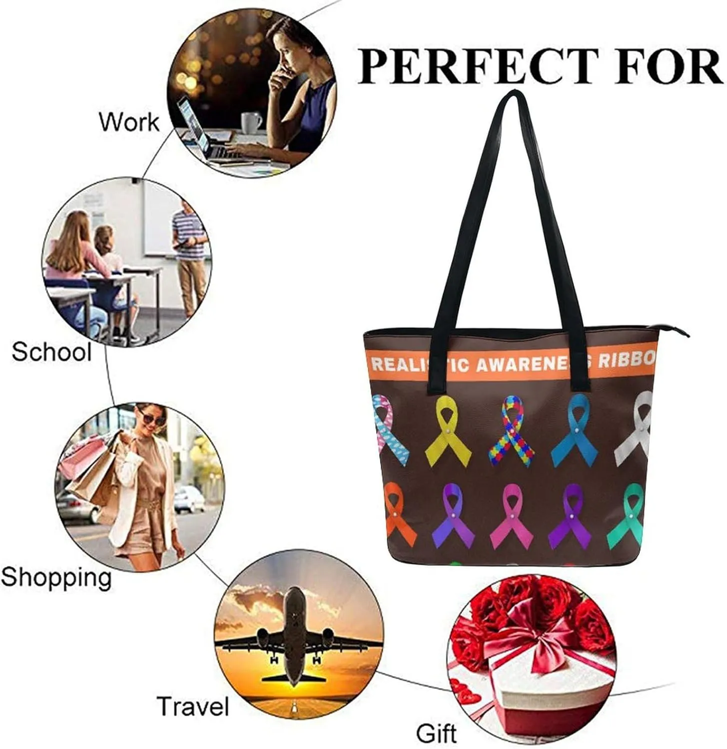 Large Capacity Work Tote Bag Handbag Waterproof Big Shoulder Commuter Bag