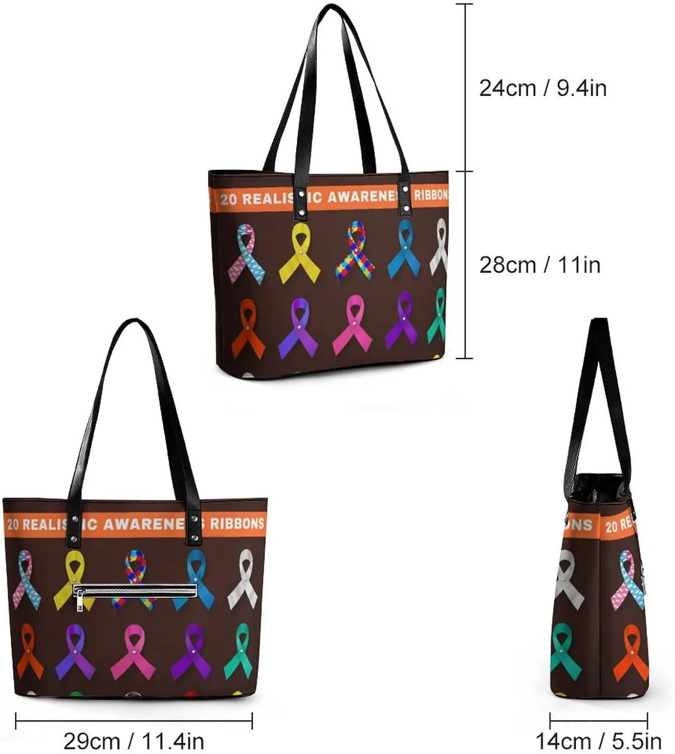 Large Capacity Work Tote Bag Handbag Waterproof Big Shoulder Commuter Bag