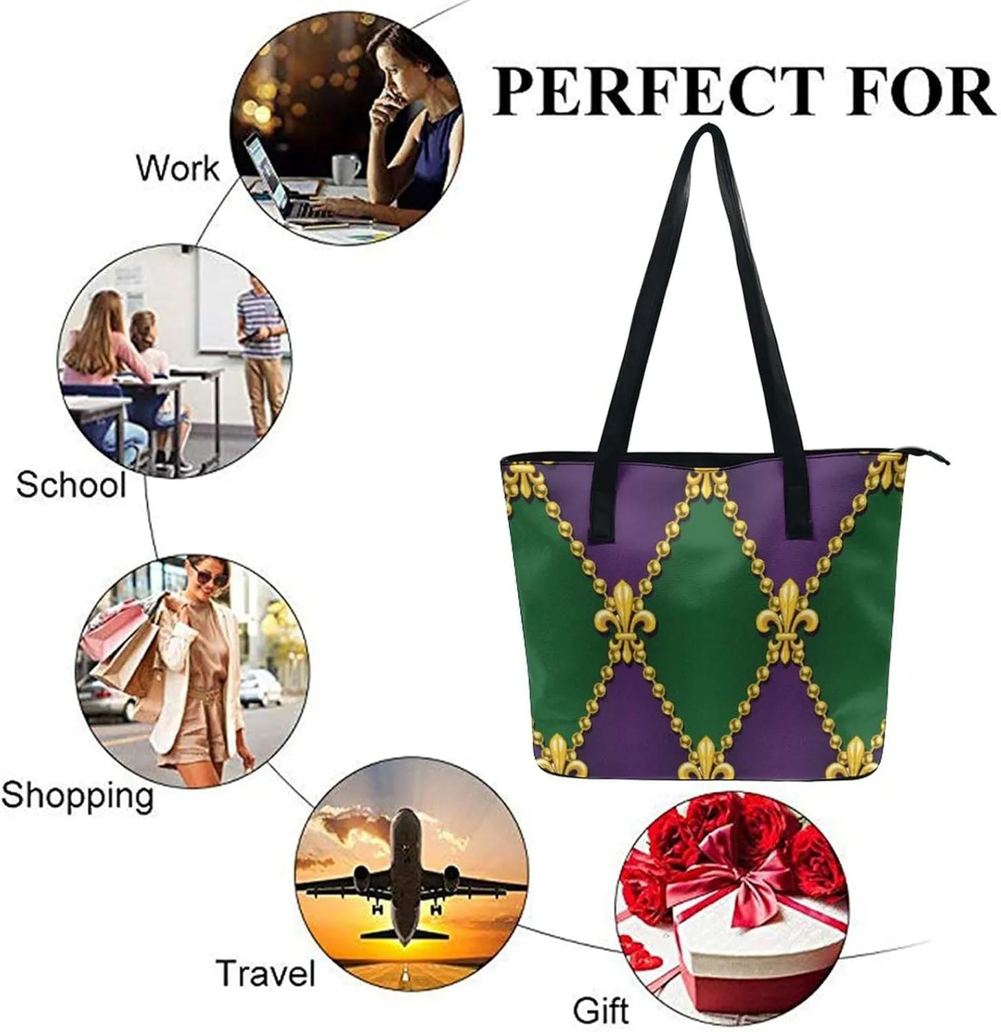 Large Capacity Work Tote Bag Handbag Waterproof Big Shoulder Commuter Bag