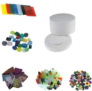 Large Microwave Kiln Kit 5 Bags Fusing Glass & Large Kiln for Glass Fusing
