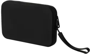 Large Silicone Multifunctional Essential Bag Portable Travel Makeup Bag for Women Men Cards Cash Bag Zipper Pouch (Black)