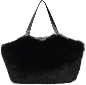 Large Winter Purse for Women Trendy 2024 Fluffy Tote Bag Fuzzy Large Tote Bag Faux Fur Crossbody Bag