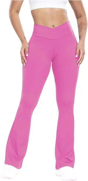 Lastesso Flare Leggings for Women High Waist Classiac Yoga Gym Pants with Pockets Tummy Control Going Out Workout Leggings