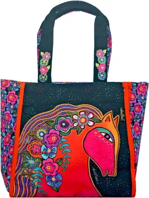Laurel Burch Blazing Horses Large Casual Shoulder Tote Bag