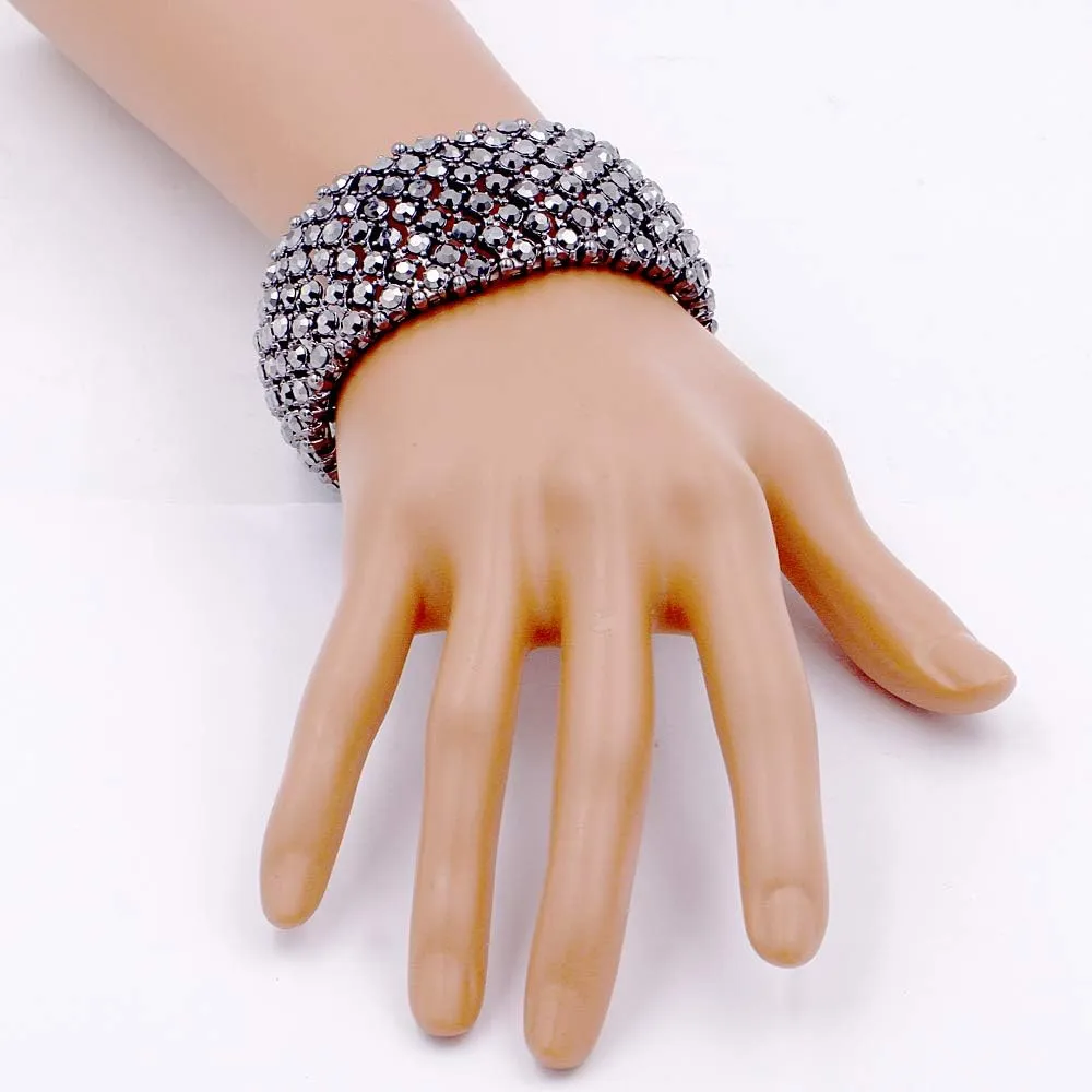 Lavencious Tennis Rhinestone Stretch Bridal Bracelets Evening Party Jewelry For Women Stretch Bracelets
