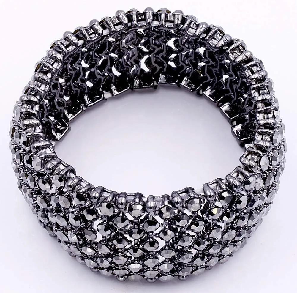 Lavencious Tennis Rhinestone Stretch Bridal Bracelets Evening Party Jewelry For Women Stretch Bracelets