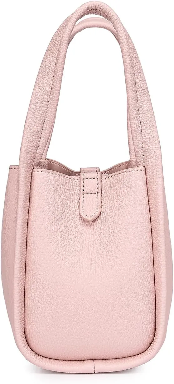 Leather Tote Bag Slouchy Handbag with Zipper Stylish for Women's