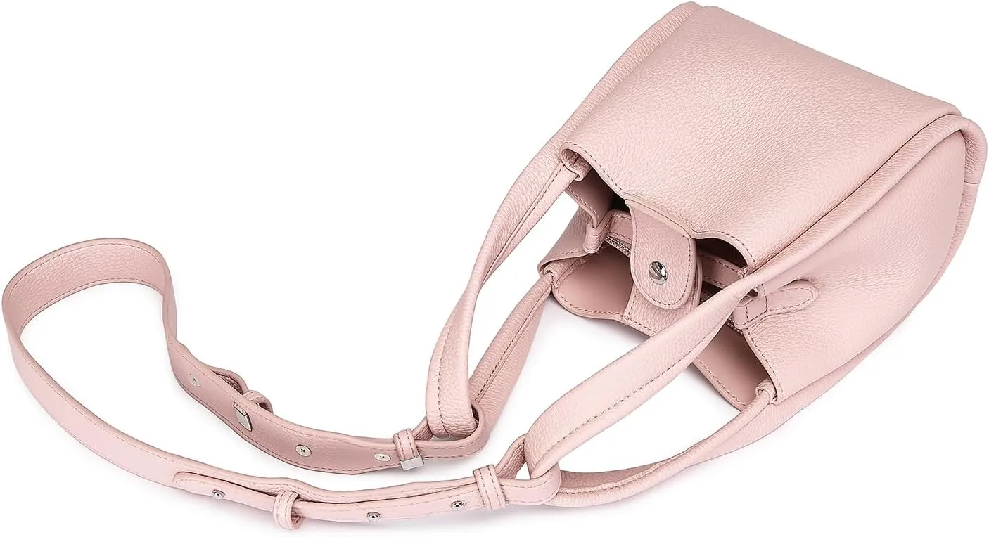 Leather Tote Bag Slouchy Handbag with Zipper Stylish for Women's