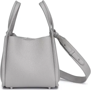 Leather Tote Bag Slouchy Handbag with Zipper Stylish for Women's