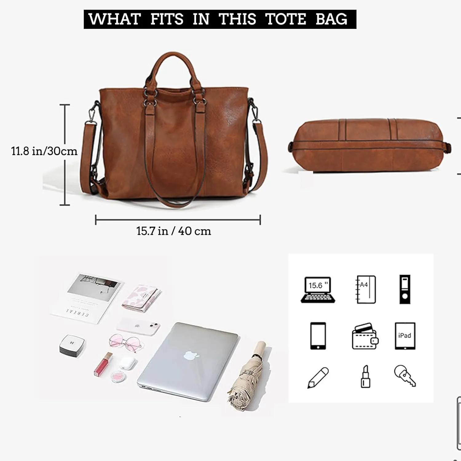Leather Tote Handbags for Women Purse Hobo Shoulder Work Satchel Top Handle Large Bag