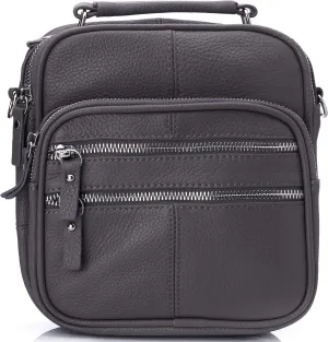 Leather Travel Bag Multipurpose Organizer Handbag Adjustable Strap Zippered Tote