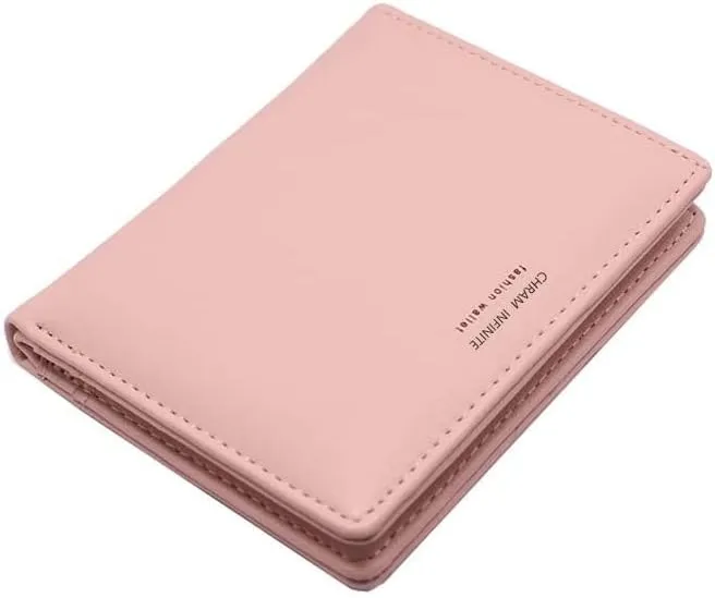 Leather Wallet Pu Leather Women's Wallet Fashion Short Purse Clutch for Girls Students Large Capacity Portable Coin Pocket Large Capacity (Bu 2,9x11cm)