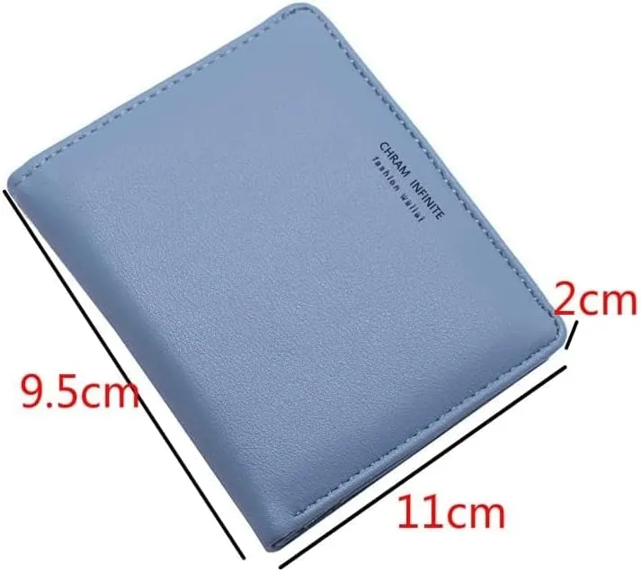 Leather Wallet Pu Leather Women's Wallet Fashion Short Purse Clutch for Girls Students Large Capacity Portable Coin Pocket Large Capacity (Bu 2,9x11cm)