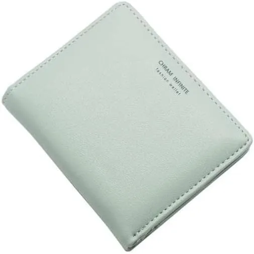 Leather Wallet Pu Leather Women's Wallet Fashion Short Purse Clutch for Girls Students Large Capacity Portable Coin Pocket Large Capacity (Bu 2,9x11cm)