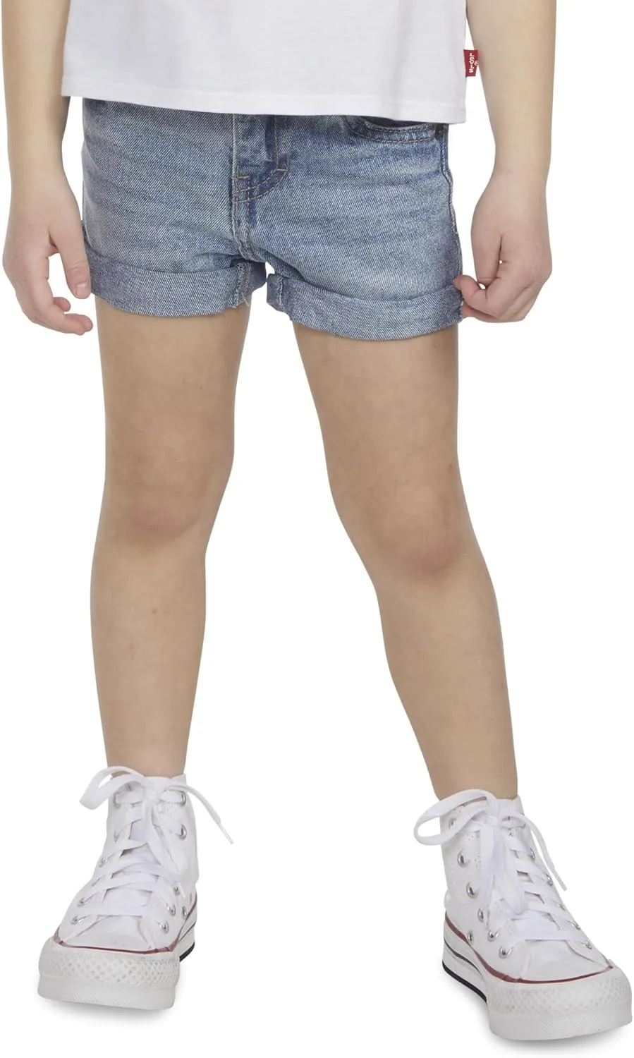 Levi's Girls' Girlfriend Fit Denim Shorty Shorts