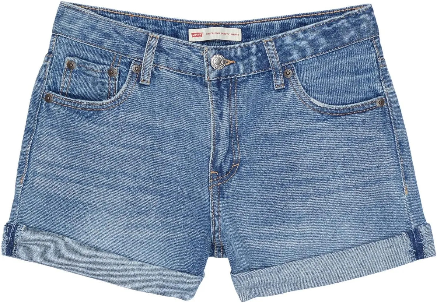 Levi's Girls' Girlfriend Fit Denim Shorty Shorts