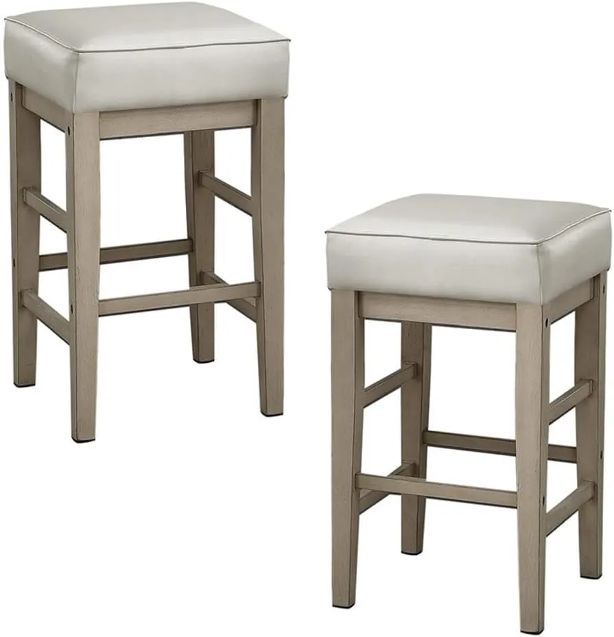 Lexicon Wrigley Counter Height Stool (Set of 2), 26" SH, White