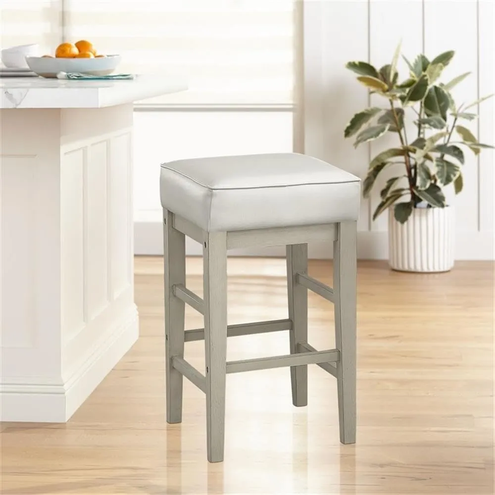 Lexicon Wrigley Counter Height Stool (Set of 2), 26" SH, White