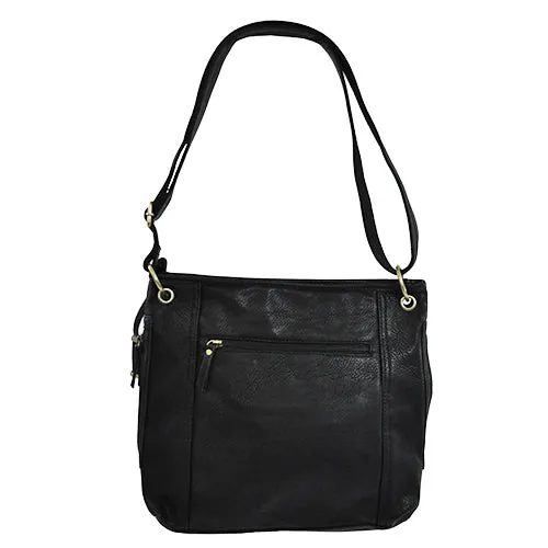 Lg Crossbodystyle Purse W-holster Blk