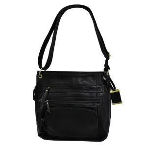 Lg Crossbodystyle Purse W-holster Blk