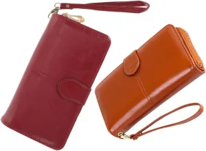 LIFKOME 2Pcs Capacity Women Multifunctional Faux Leather Zipper Purse Compact Travel Organizer Versatile Design for Every Occasion