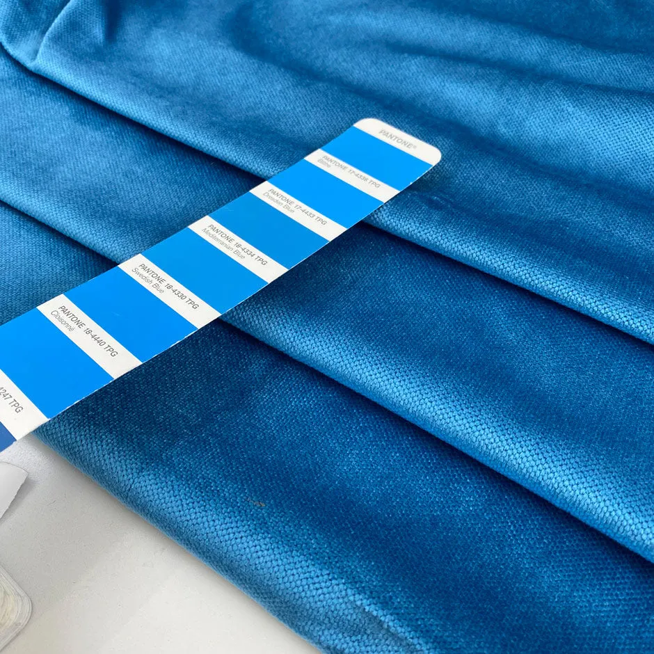 Light Blue Viscose Velvet - Sample