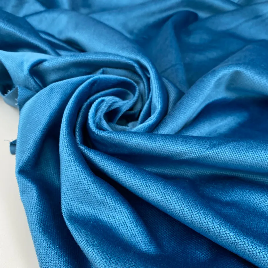 Light Blue Viscose Velvet - Sample