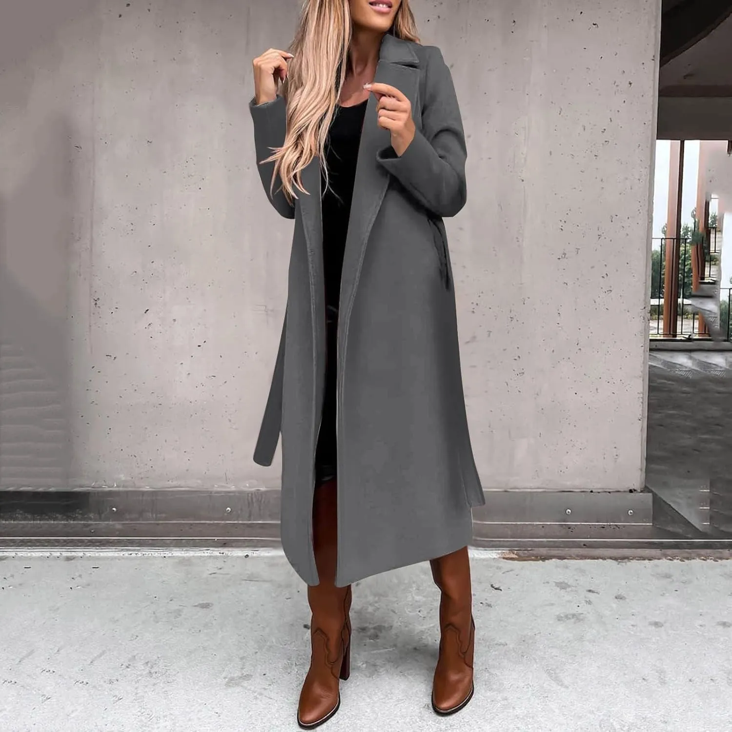 Lightweight Trench Coat Women Jacket Loose Fitting Warm Winter Outwear Fashion Lapel Jacket Coats Short Trench Coat