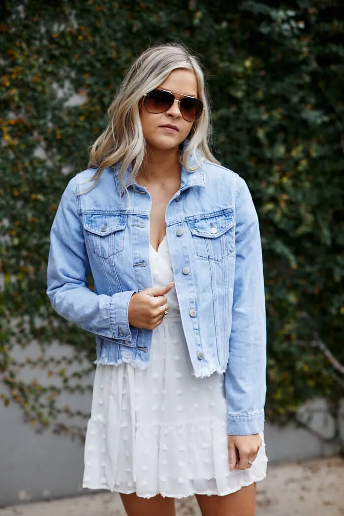 Lincoln Distressed Denim Jacket