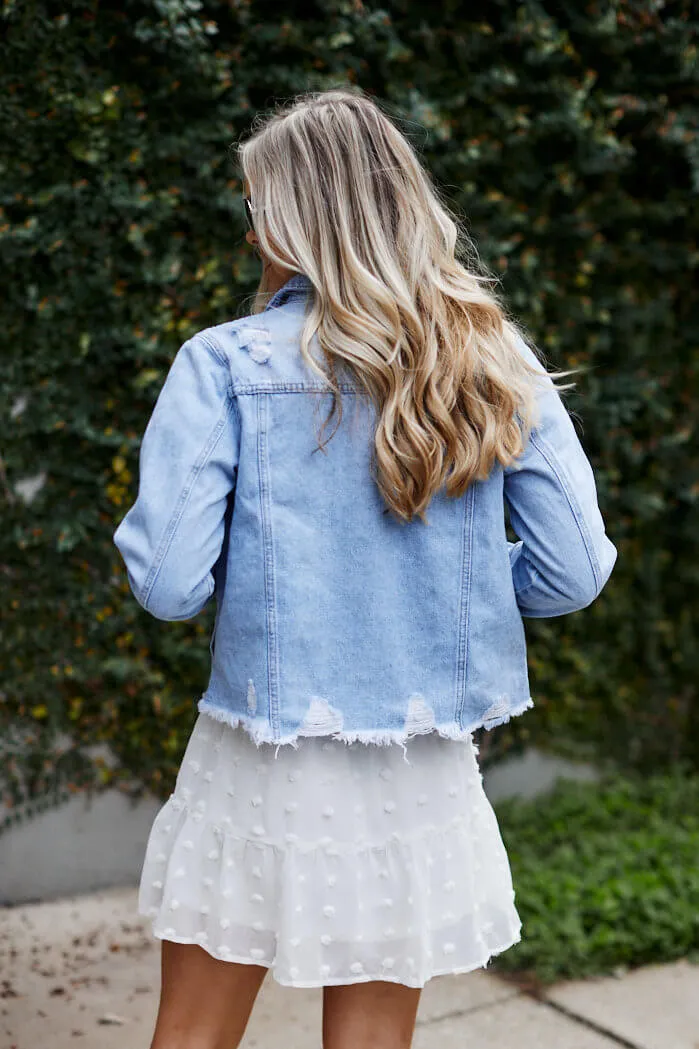 Lincoln Distressed Denim Jacket